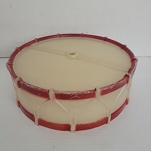 VINTAGE CEILING‎ LIGHT FIXTURE 10" GLASS CHILD'S TOY SNARE DRUM SHADE(only)